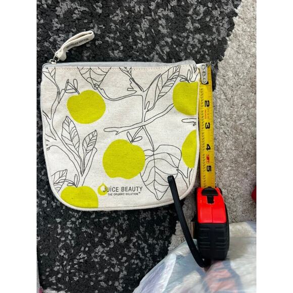 Juice Beauty Cotton Canvas Makeup Travel Bag NWOT 6 x 6 - Picture 4 of 4